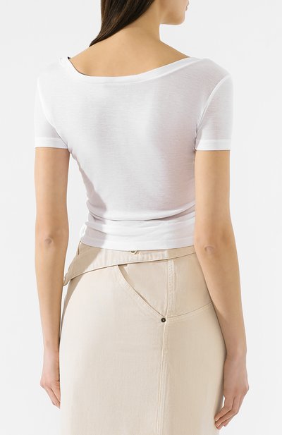 Футболка JACQUEMUS белого цвета по цене 8700 руб., арт. 191JS05/42110, фото 4 Футболка JACQUEMUS, арт. 191JS05/42110, фото 4