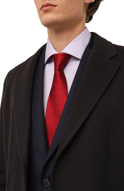 Шелковый галстук LANVIN красного цвета по цене 15400 руб., арт. 3162/TIE, фото 2 Шелковый галстук LANVIN, арт. 3162/TIE, фото 2