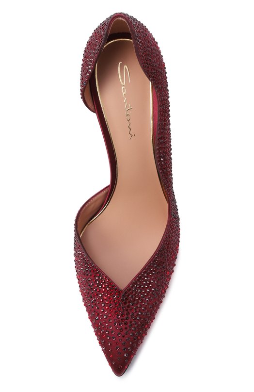 Текстильные туфли Santoni WDIG71970HI2NHNE Красный  WDIG71970HI2NHNE Фото 6