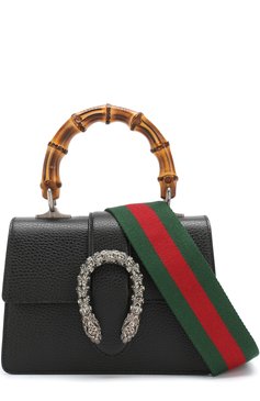 Женская сумка dionysus mini GUCCI черного цвета, арт. 523367/CA0HN | Фото 6 (Ремень/цепочка: На ремешке; Материал: Натуральная кожа; Размер: mini; Статус проверки: Проверено, Проверена категория; Сумки-технические: Сумки через плечо, Сумки top-handle; Материал сплав а: Проставлено, Проверено; Драгоценные камни: Проставлено)
