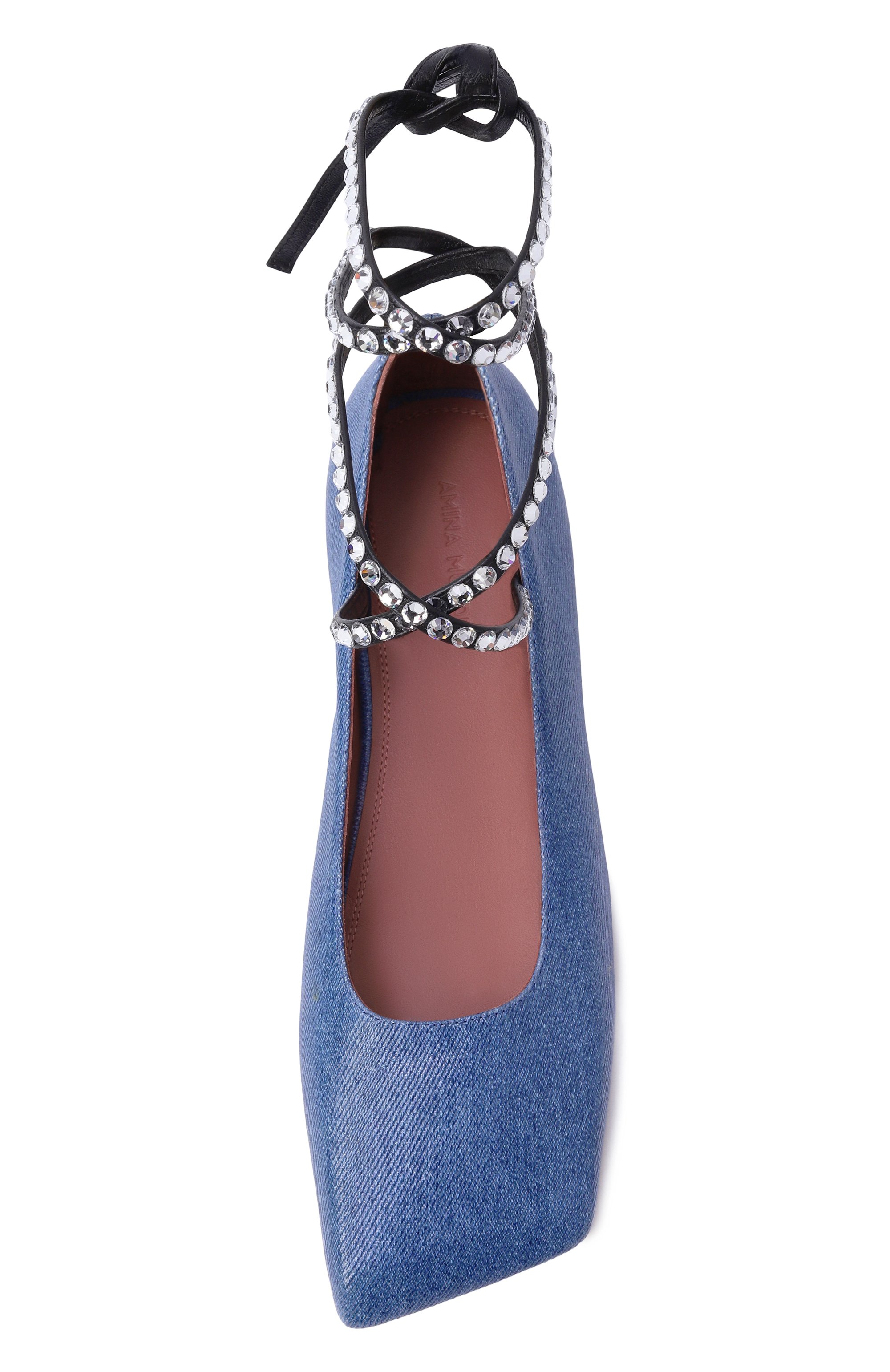 Комбинированные балетки ane AMINA MUADDI, арт. ANE LACE UP FLAT, фото 6