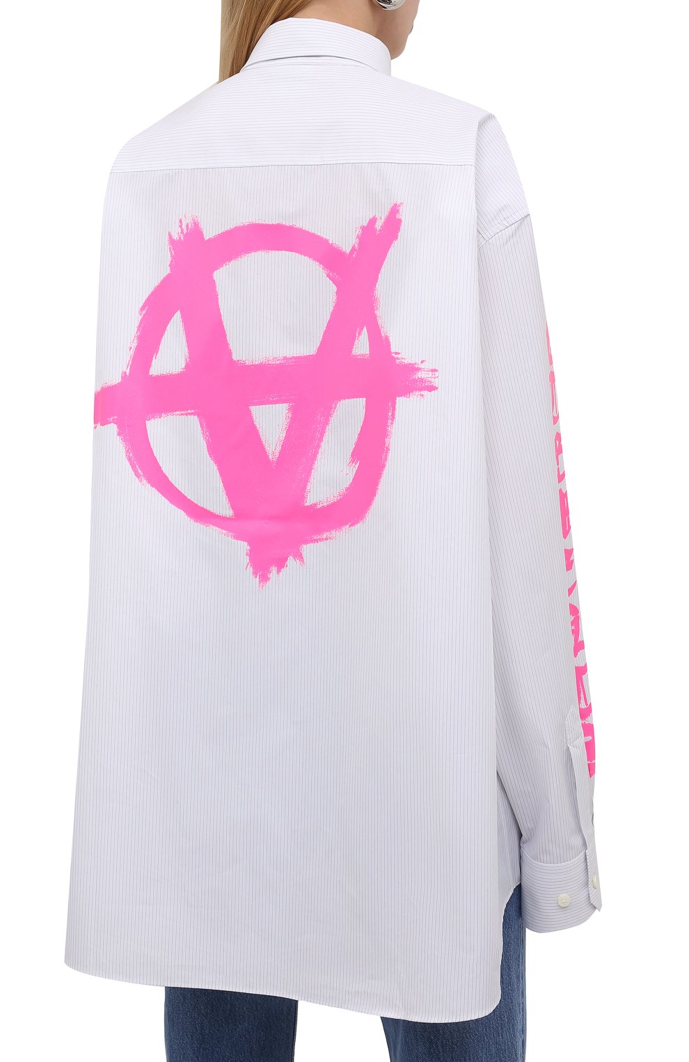 Хлопковая рубашка VETEMENTS, арт. UA52SH550P 1003/W, фото 4