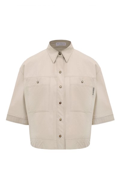 Женская хлопковая рубашка BRUNELLO CUCINELLI, арт. ML949B1348