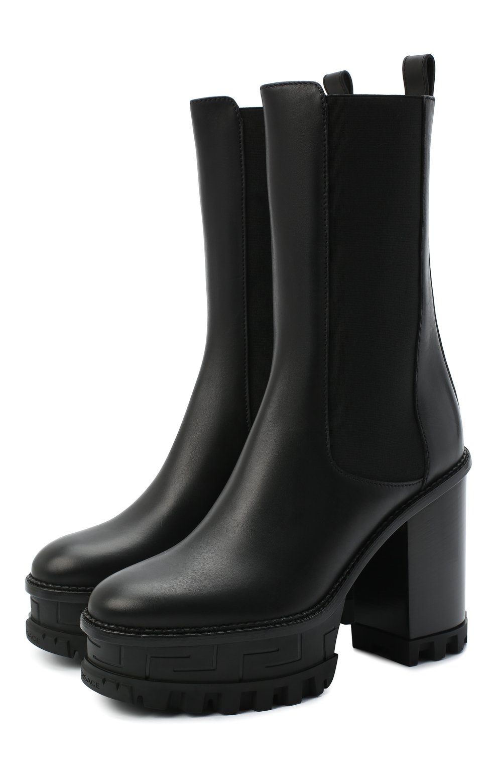 Кожаные ботильоны greca labyrinth VERSACE, арт. DST420Q/DVTA3, фото 1