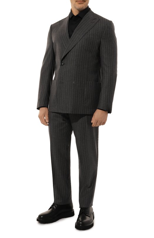 Хлопковая рубашка Giorgio Armani GM000469/TE11189 Синий  GM000469/TE11189 Фото 2
