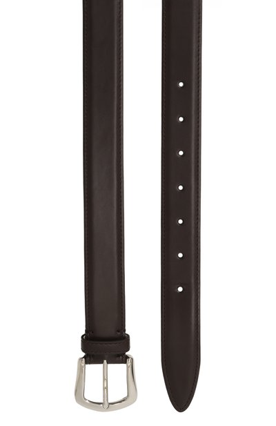 Кожаный ремень BRUNELLO CUCINELLI темно-коричневого цвета по цене 69950 руб., арт. MAUNX346, фото 3 Кожаный ремень BRUNELLO CUCINELLI, арт. MAUNX346, фото 3
