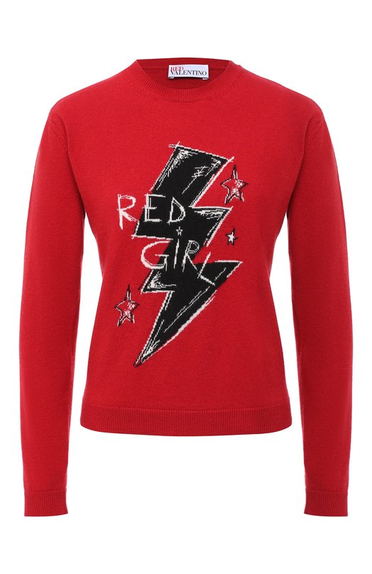 

Пуловер из шерсти и вискозы REDVALENTINO, Красный