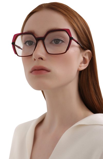 Оправа CAROLINE ABRAM темно-розового цвета по цене 26600 руб., арт. EDITH 733, фото 2 Оправа CAROLINE ABRAM, арт. EDITH 733, фото 2