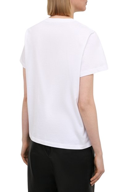 Хлопковая футболка REDVALENTINO белого цвета по цене 15450 руб., арт. VR0MG10M/5VW, фото 4 Хлопковая футболка REDVALENTINO, арт. VR0MG10M/5VW, фото 4