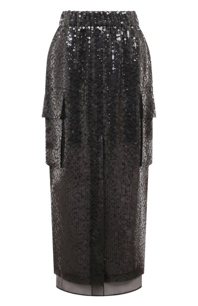 Женская юбка с отделкой пайетками BRUNELLO CUCINELLI, арт. MF940G3567