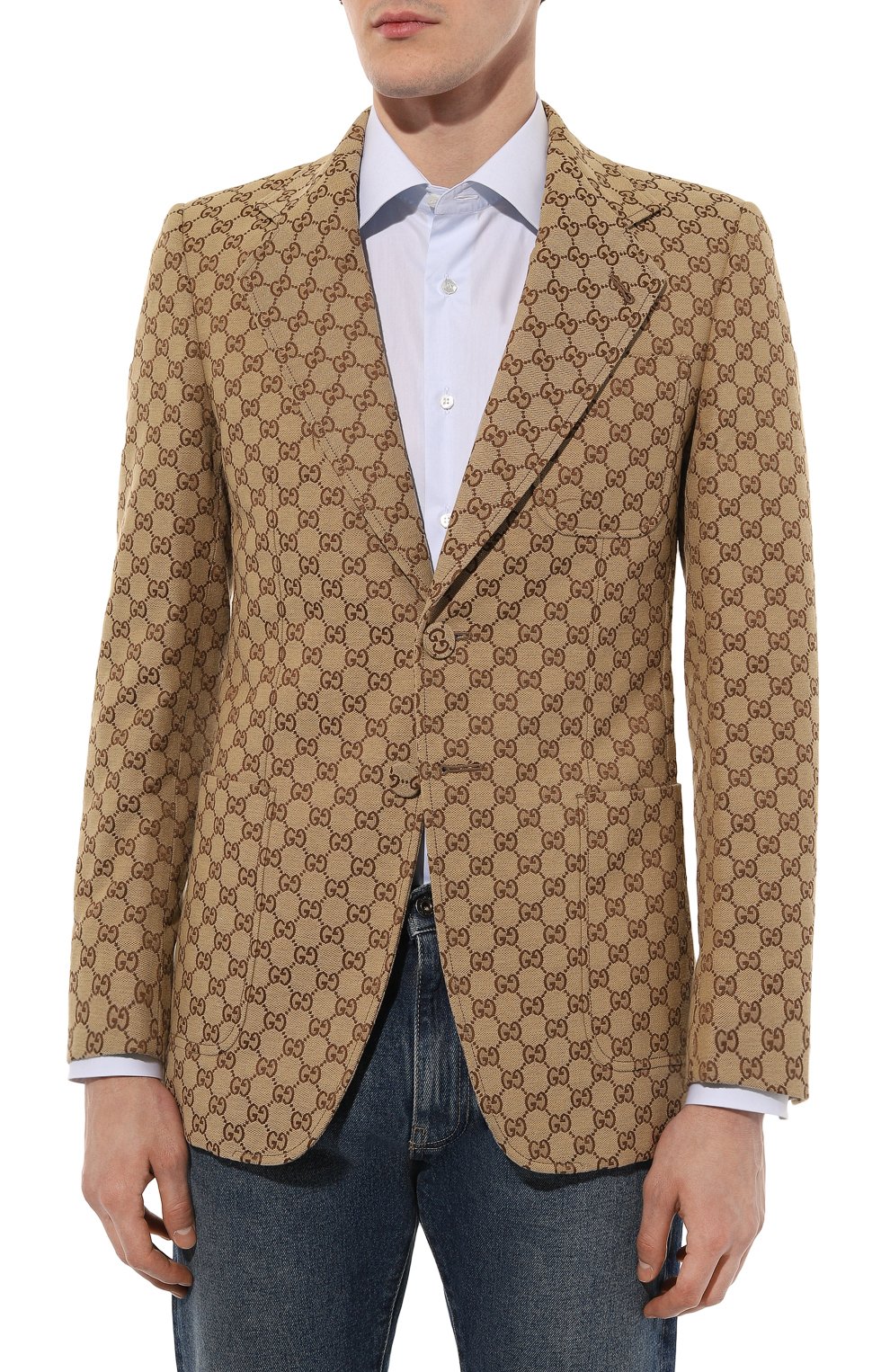 Хлопковый пиджак GUCCI, арт. 563510 ZKU09, фото 3