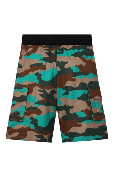 Хлопковые шорты MONCLER разноцветного цвета по цене 28050 руб., арт. G1-954-2B704-20-5956Z/12-14A, фото 2 Хлопковые шорты MONCLER, арт. G1-954-2B704-20-5956Z/12-14A, фото 2