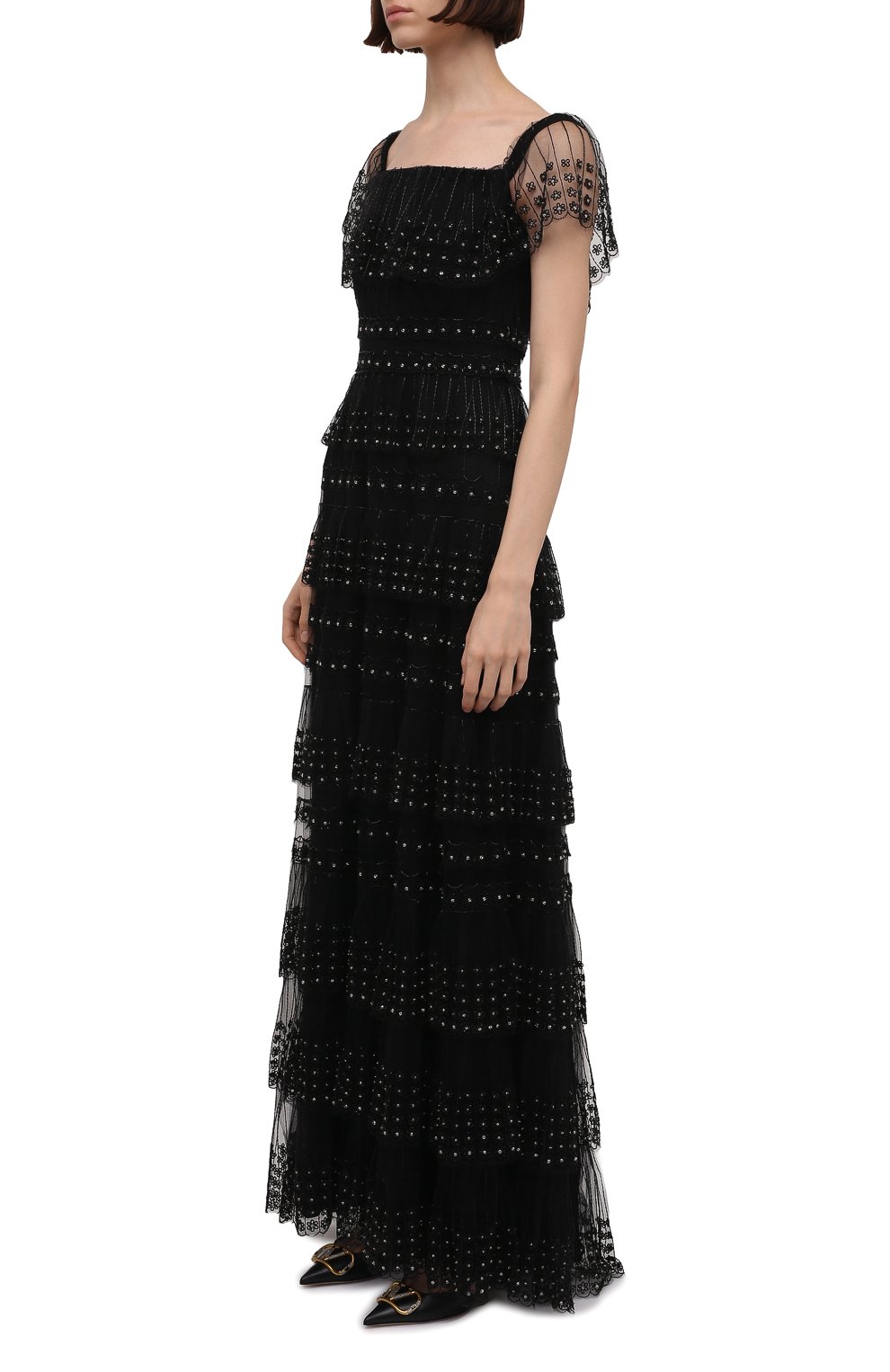 Платье VALENTINO черного цвета по цене 2360000 руб., арт. WB3VDC651ED, фото 3 Платье VALENTINO, арт. WB3VDC651ED, фото 3