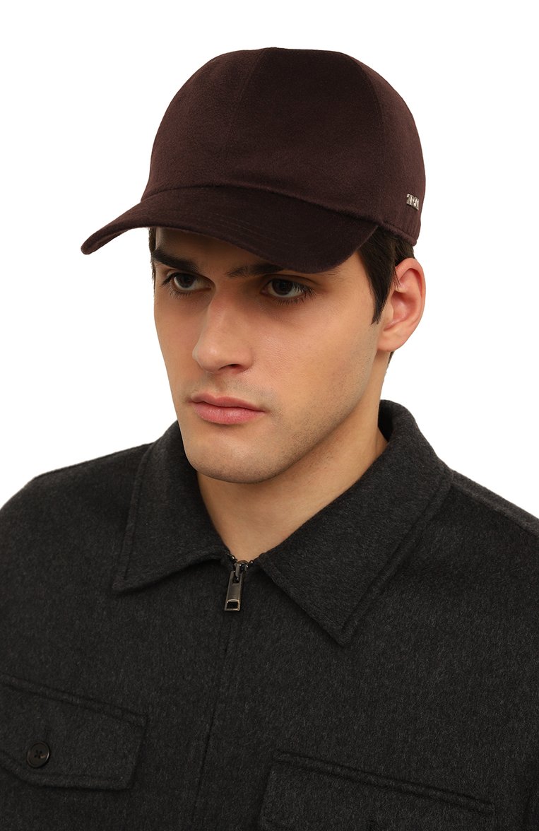 Мужская кашемировая бейсболка ZEGNA бордового цвета, арт. Z6I09HA6/B4B | Фото 2 (Материал: Текстиль, Шерсть, Кашемир; Нос: Не проставлено)