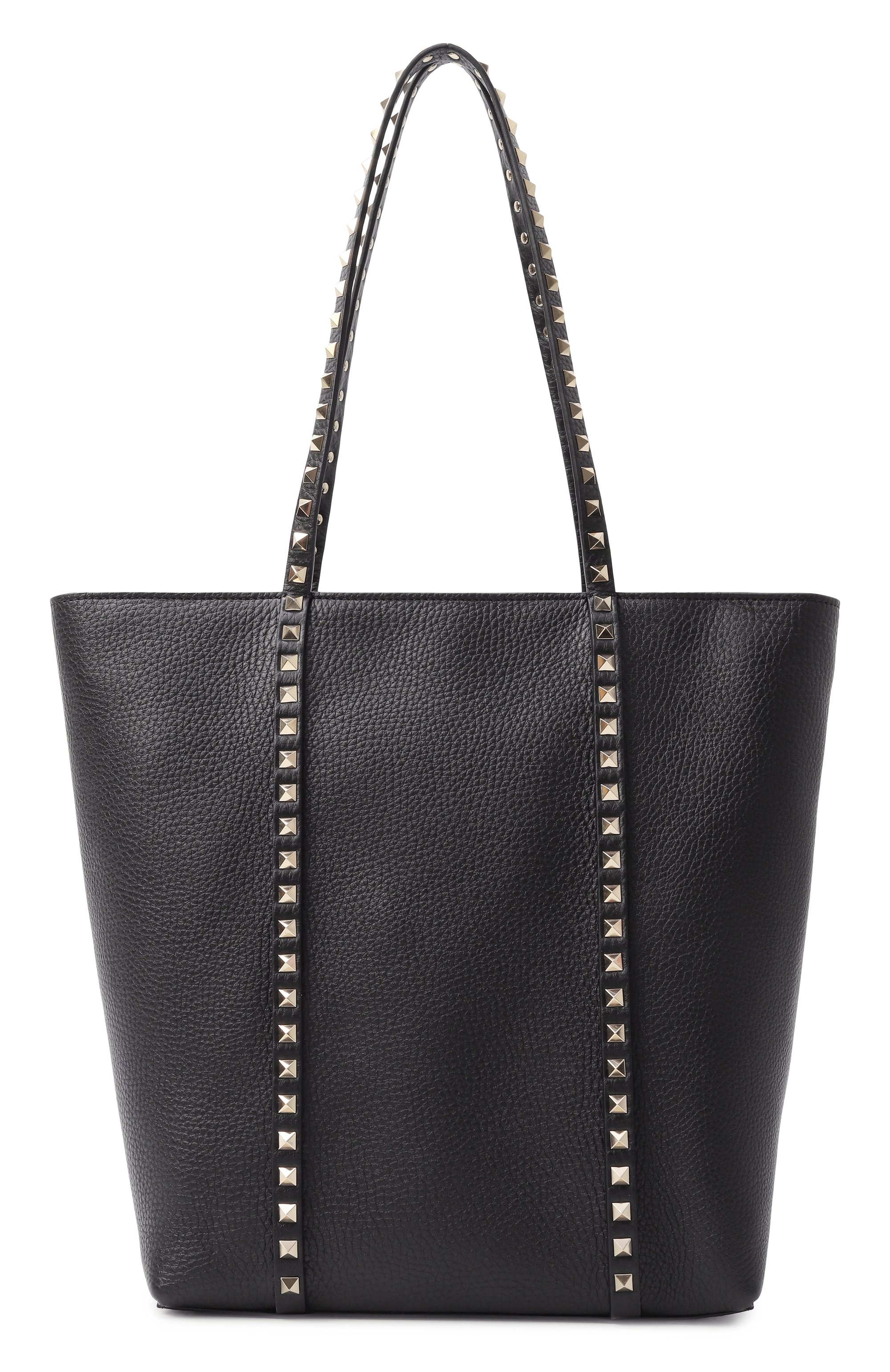 Сумка-тоут rockstud VALENTINO черного цвета по цене 257500 руб., арт. 7W2B0Q99/VSF, фото 1 Сумка-тоут rockstud VALENTINO, арт. 7W2B0Q99/VSF, фото 1