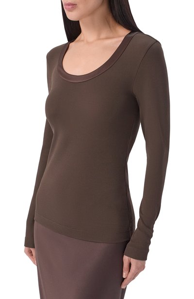 Хлопковый пуловер BRUNELLO CUCINELLI коричневого цвета по цене 92400 руб., арт. MP952FD610, фото 3 Хлопковый пуловер BRUNELLO CUCINELLI, арт. MP952FD610, фото 3