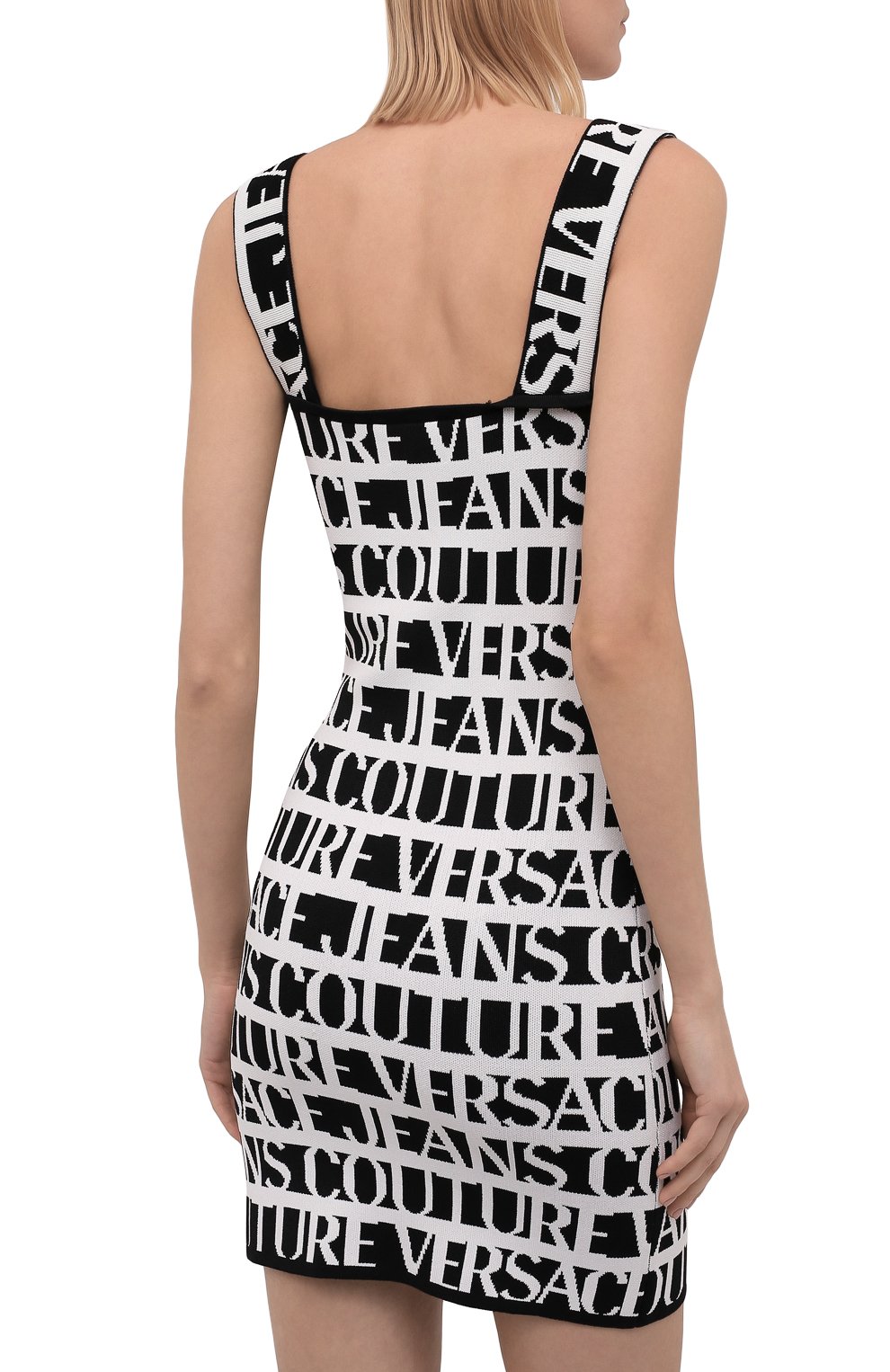 Платье из вискозы VERSACE JEANS COUTURE, арт. 71HA0824-71DPM24 FIL. JACQUARD L0G0/CM03N, фото 4