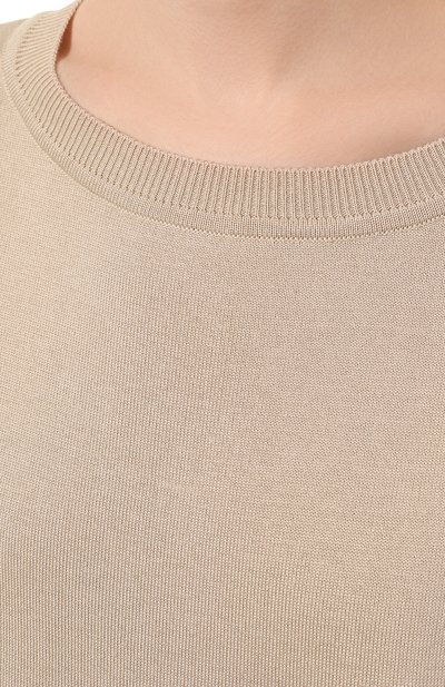 Пуловер из шелка и кашемира FREEAGE бежевого цвета по цене 29680 руб., арт. W22.JM013.6030.102, фото 5 Пуловер из шелка и кашемира FREEAGE, арт. W22.JM013.6030.102, фото 5