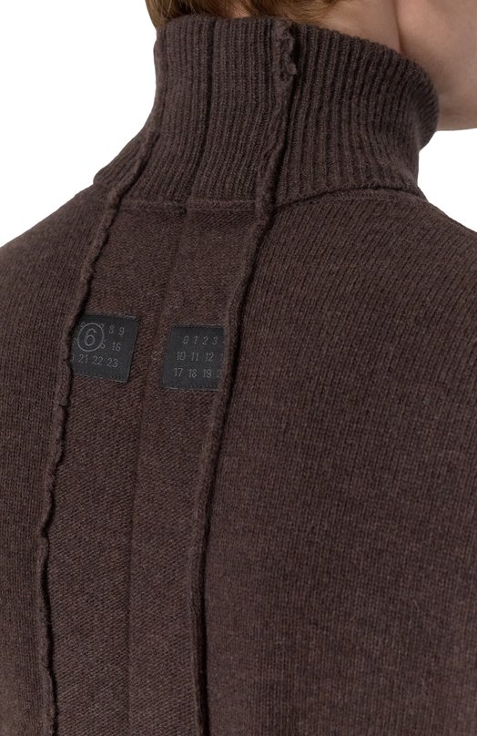 Шерстяной свитер MM6 SH2HA0012/M13187 Коричневый  SH2HA0012/M13187 Фото 5