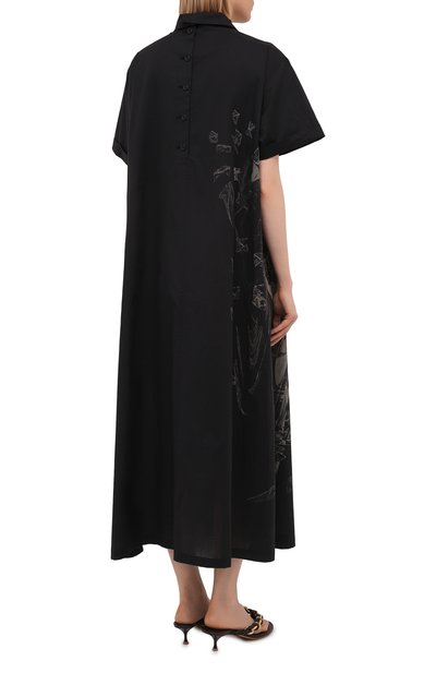 Хлопковое платье YOHJI YAMAMOTO, арт. ND-D58-005, фото 4