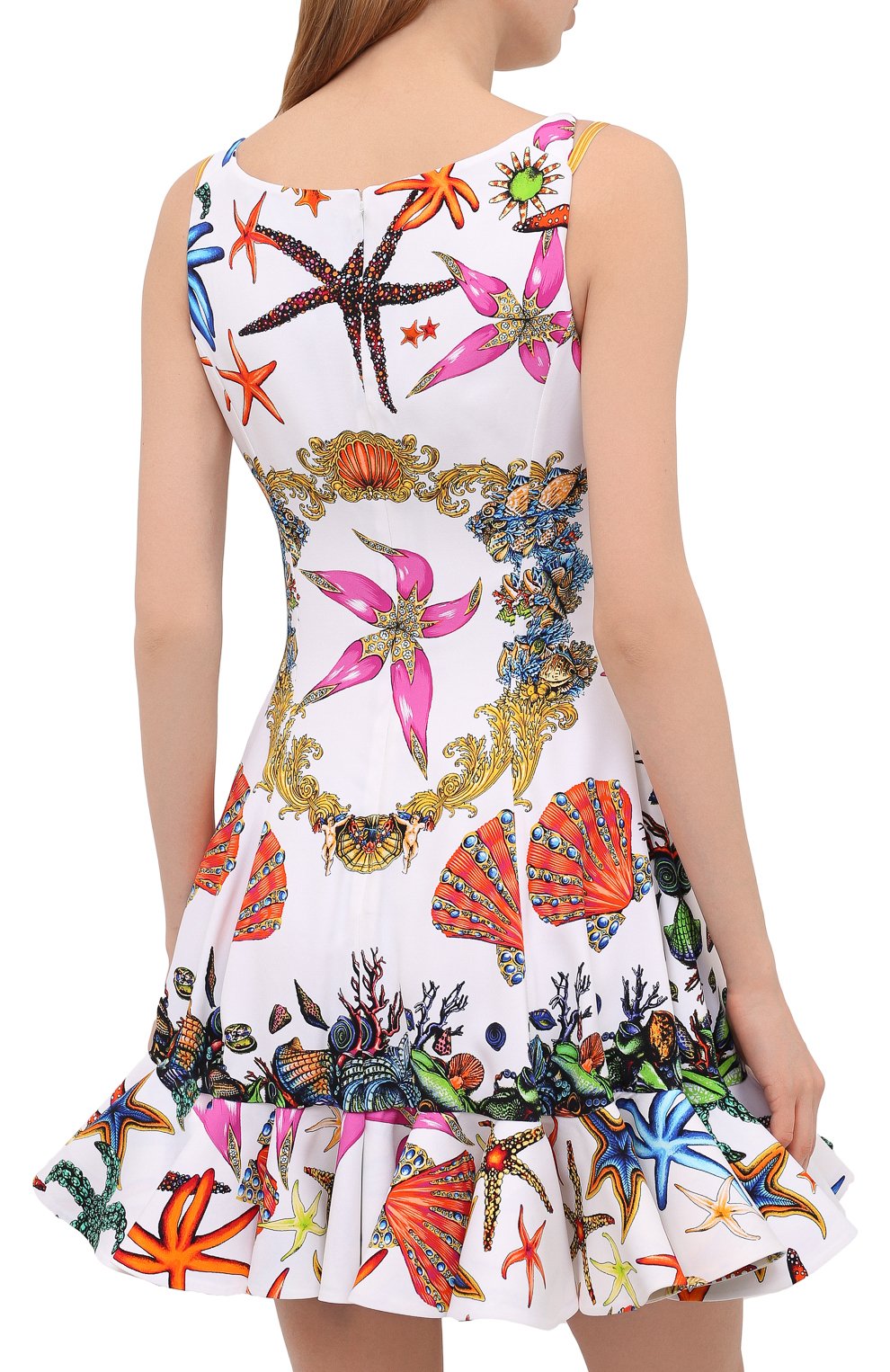 Платье из вискозы VERSACE разноцветного цвета по цене 436000 руб., арт. A89189/1F00958, фото 4 Платье из вискозы VERSACE, арт. A89189/1F00958, фото 4