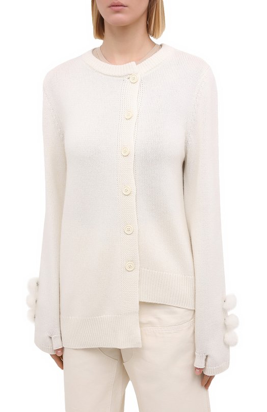 Кардиган из шерсти и кашемира Max and Moi H20GIULIAN Белый  H20GIULIAN Фото 3