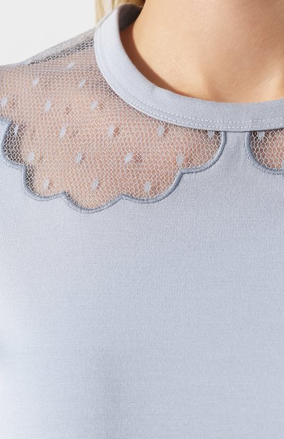 Платье из вискозы REDVALENTINO голубого цвета по цене 46050 руб., арт. TR3MJ03X/4WS, фото 5 Платье из вискозы REDVALENTINO, арт. TR3MJ03X/4WS, фото 5