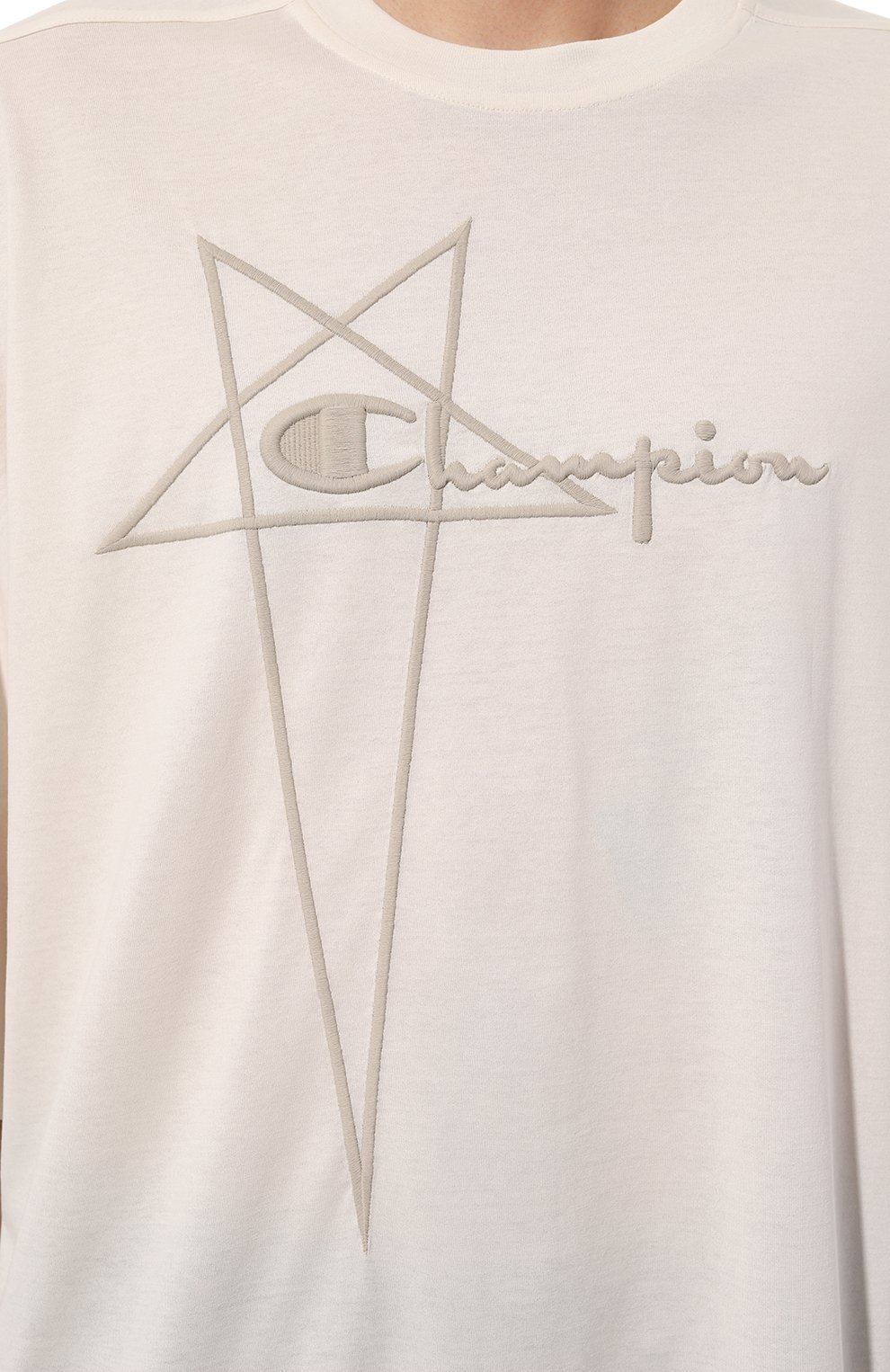 Хлопковая футболка rick owens x champion RICK OWENS, арт. CM02C9229/CHJEG, фото 5