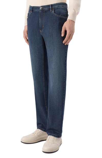 Джинсы slim fit ZILLI синего цвета по цене 180000 руб., арт. J5T002M0441VZL003, фото 3 Джинсы slim fit ZILLI, арт. J5T002M0441VZL003, фото 3