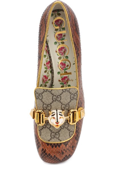 Туфли из кожи питона на устойчивом каблуке GUCCI, арт. 498882/LU030, фото 5