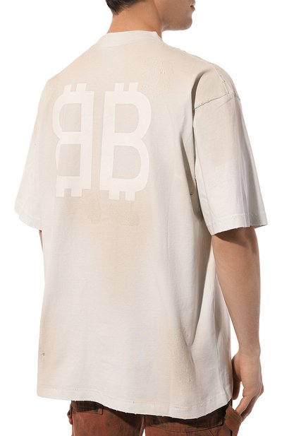 Хлопковая футболка BALENCIAGA, арт. 739784/T0VU6, фото 4
