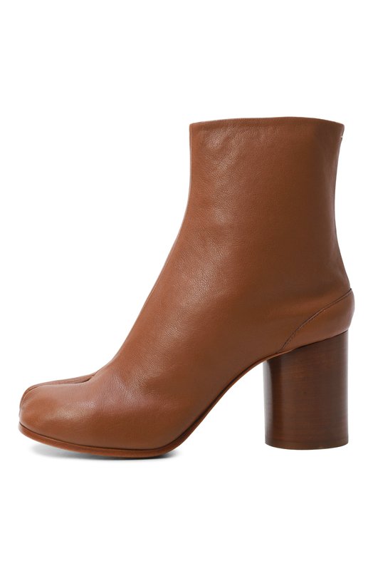 Кожаные ботильоны Tabi Maison Margiela S58WU0260/P3753 Коричневый  S58WU0260/P3753 Фото 4