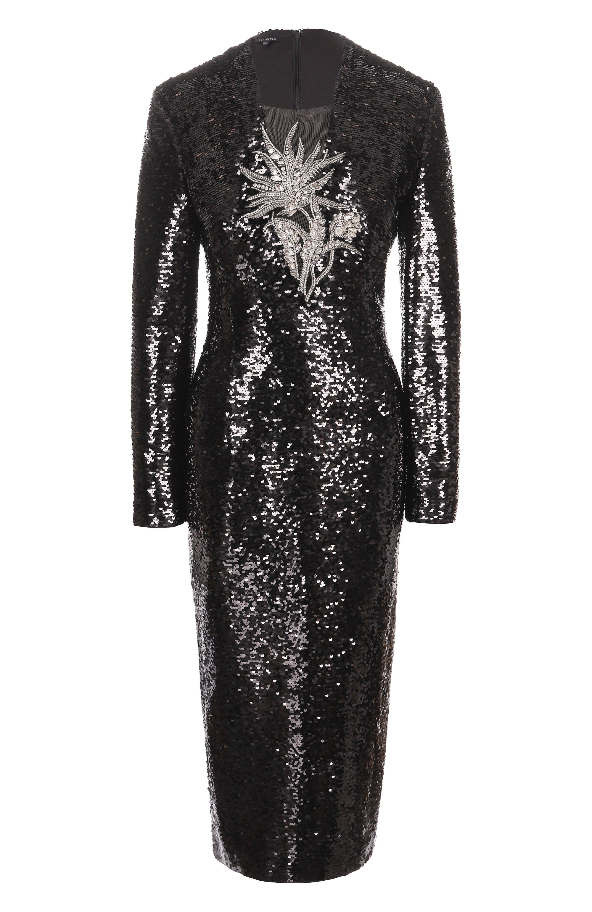 Хлопковое платье с отделкой пайетками YANINA, арт. T-2963, фото 1