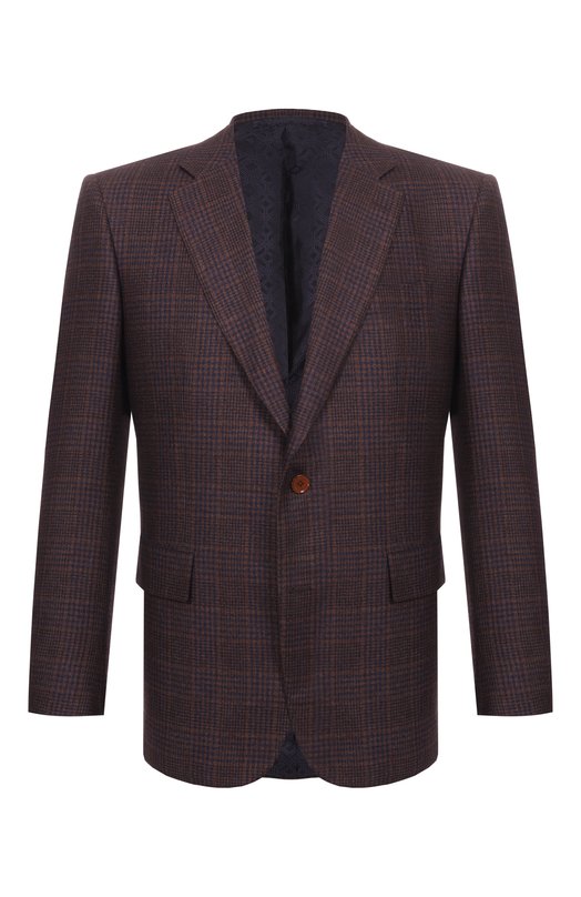 Пиджак из шерсти и кашемира Stefano Ricci S1RF432000/B168HA/50-58 Коричневый S1RF432000/B168HA/50-58