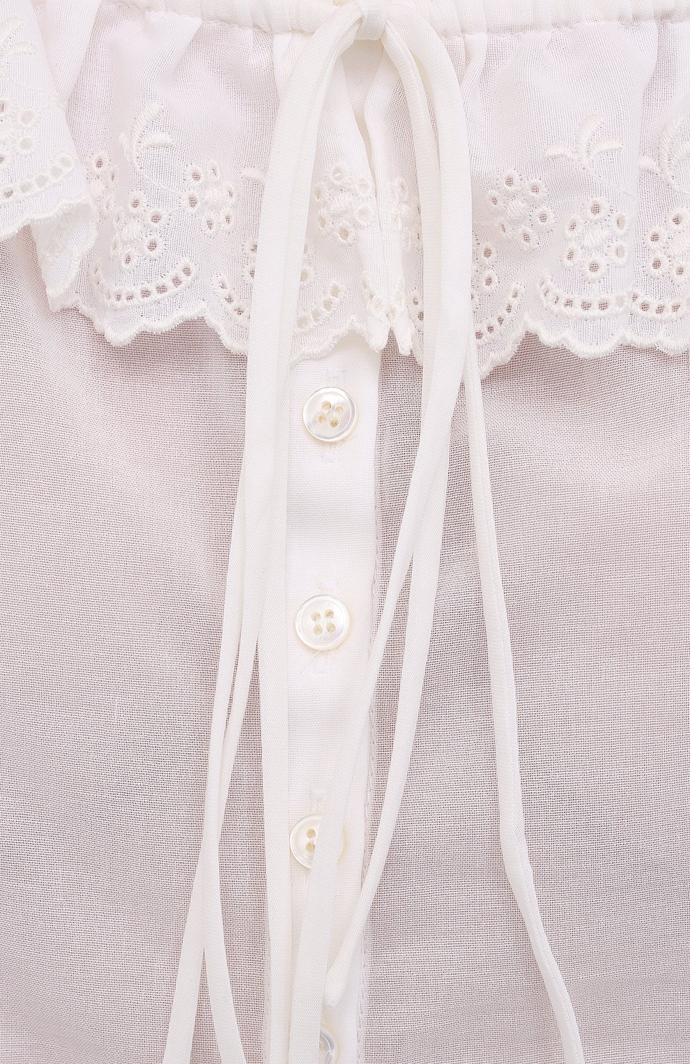 Хлопковый топ SAINT LAURENT белого цвета по цене 131000 руб., арт. 646474/Y001R, фото 5 Хлопковый топ SAINT LAURENT, арт. 646474/Y001R, фото 5