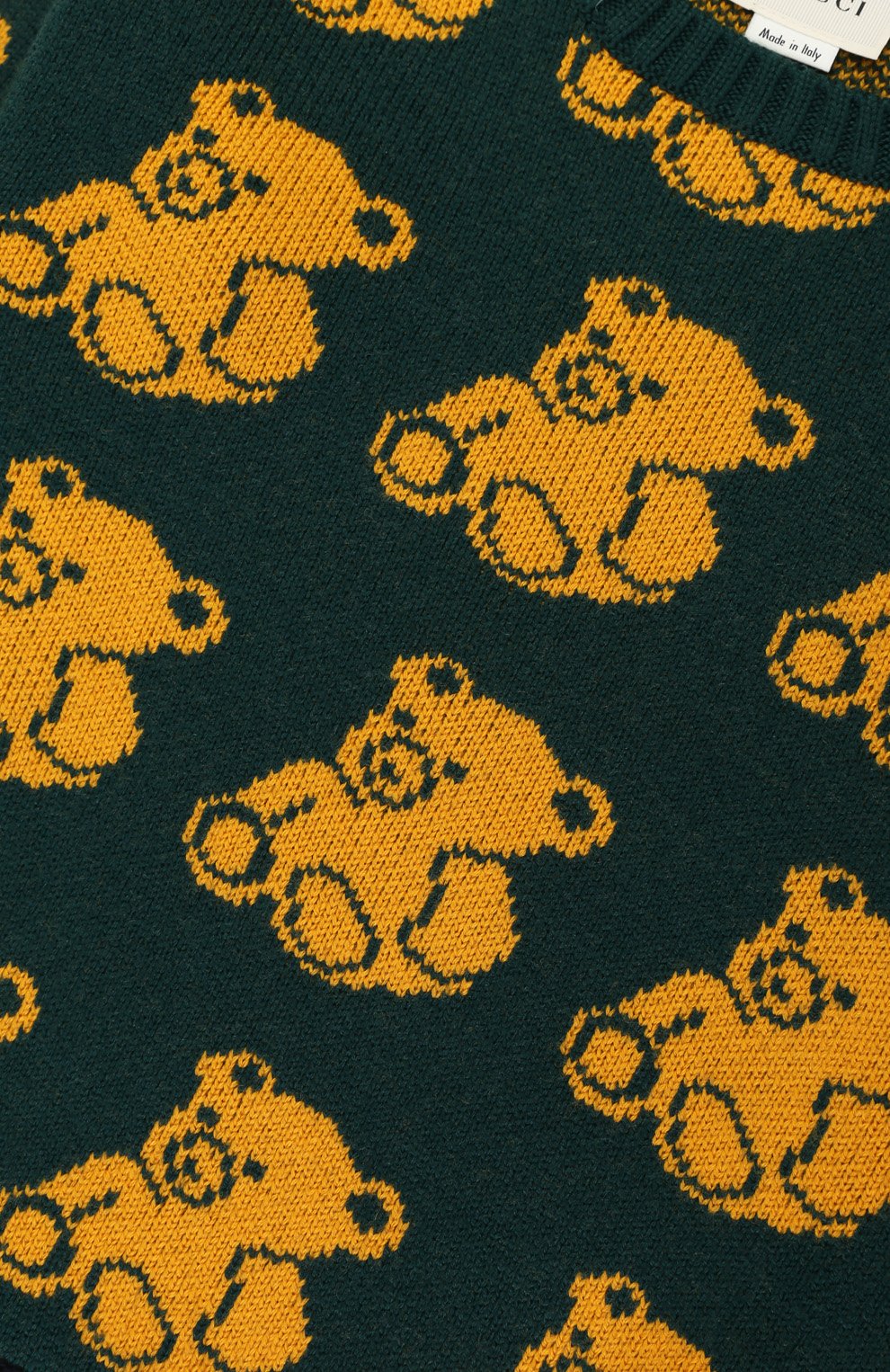 Шерстяной пуловер с принтом и контрастной отделкой GUCCI, арт. 455057/X1419, фото 3