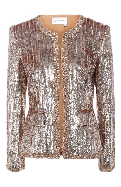 Женский жакет прямого кроя с пайетками ZUHAIR MURAD, арт. JKF19013/FWTU001