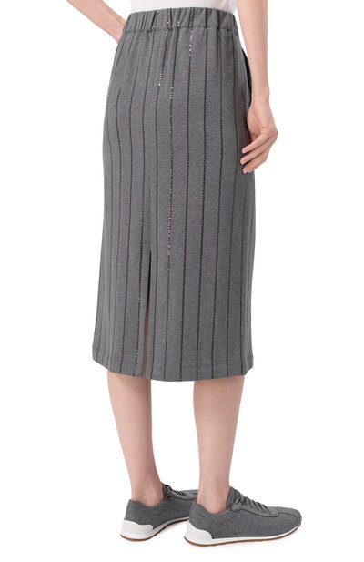 Хлопковая юбка BRUNELLO CUCINELLI, арт. MP05NS0889, фото 4