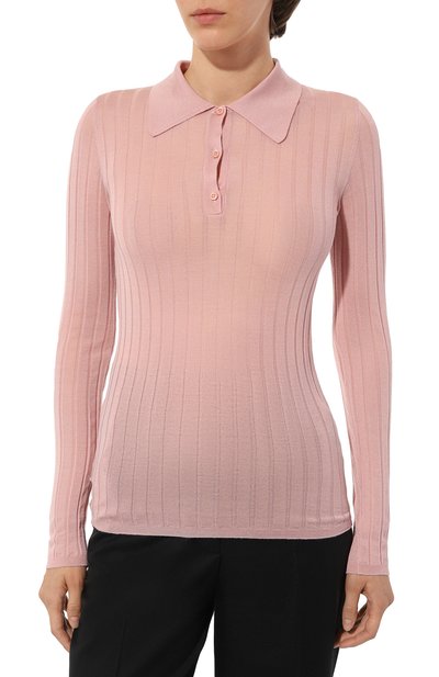 Поло из кашемира и шелка PRADA, арт. P24A1O-5U4-F0405-201, фото 3