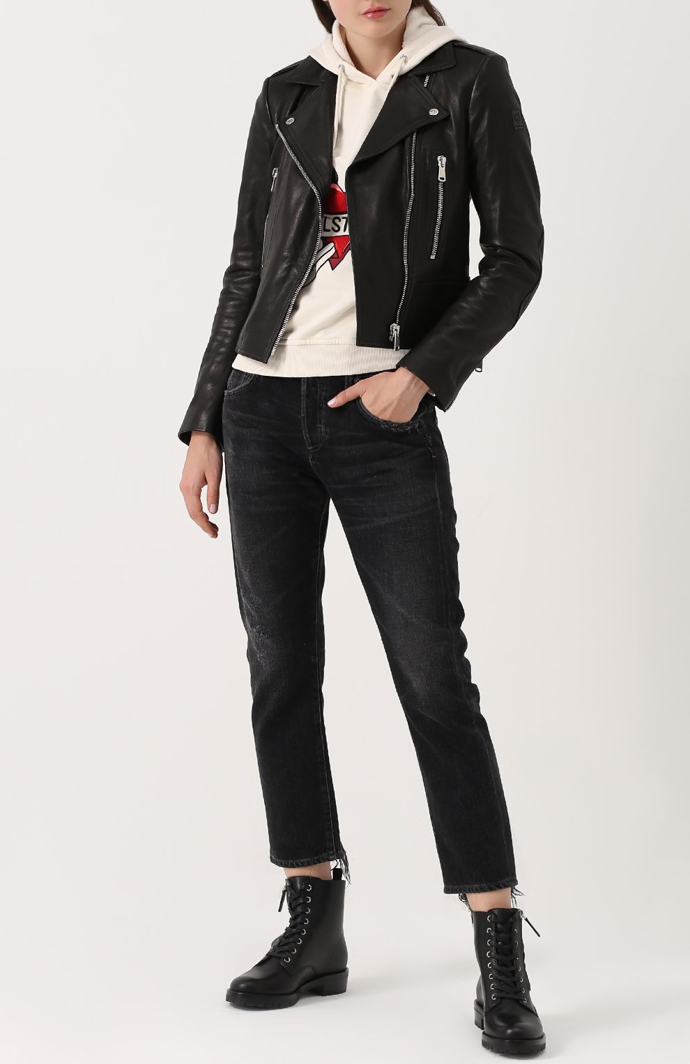 Приталенная кожаная куртка с косой молнией BELSTAFF, арт. 72020230/L81N0225, фото 2