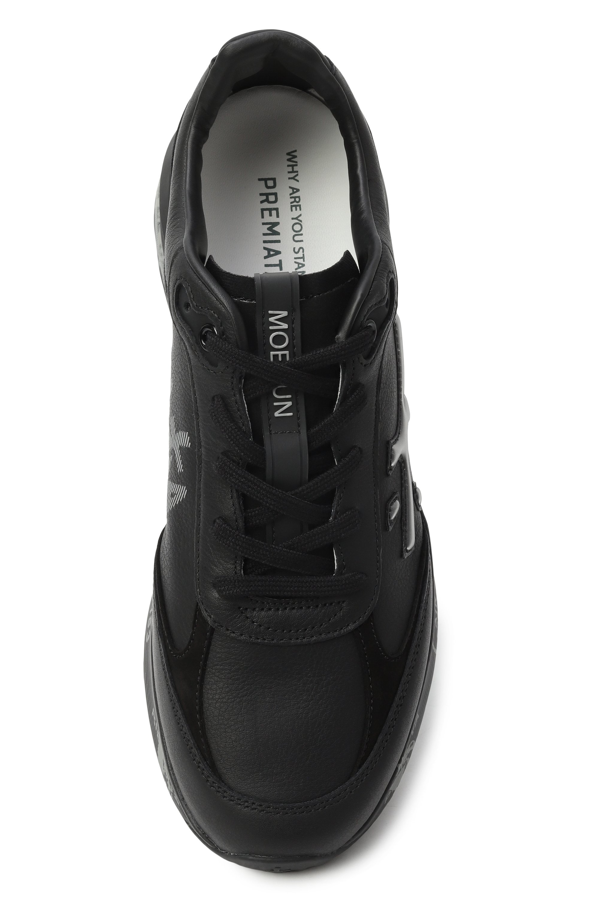 Кожаные кроссовки moerun PREMIATA черного цвета по цене 38450 руб., арт. M0ERUN/VAR 7919, фото 6 Кожаные кроссовки moerun PREMIATA, арт. M0ERUN/VAR 7919, фото 6