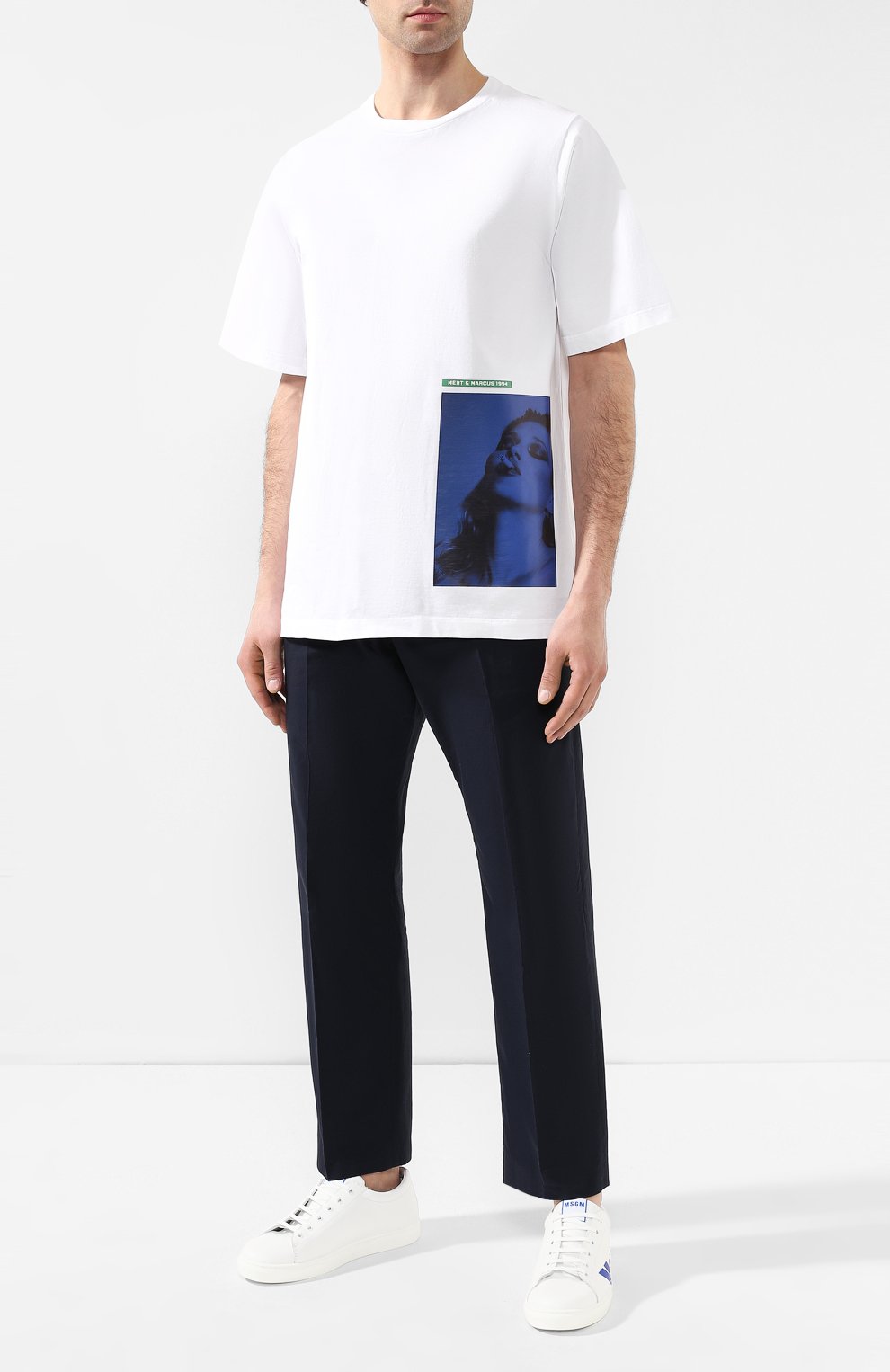 Кожаные кеды MSGM белого цвета по цене 35400 руб., арт. 2640MS102, фото 2 Кожаные кеды MSGM, арт. 2640MS102, фото 2