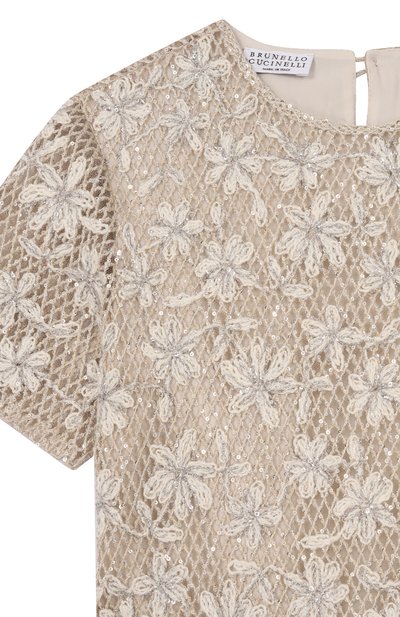 Блузка с отделкой пайетками BRUNELLO CUCINELLI, арт. BA156S016B, фото 3