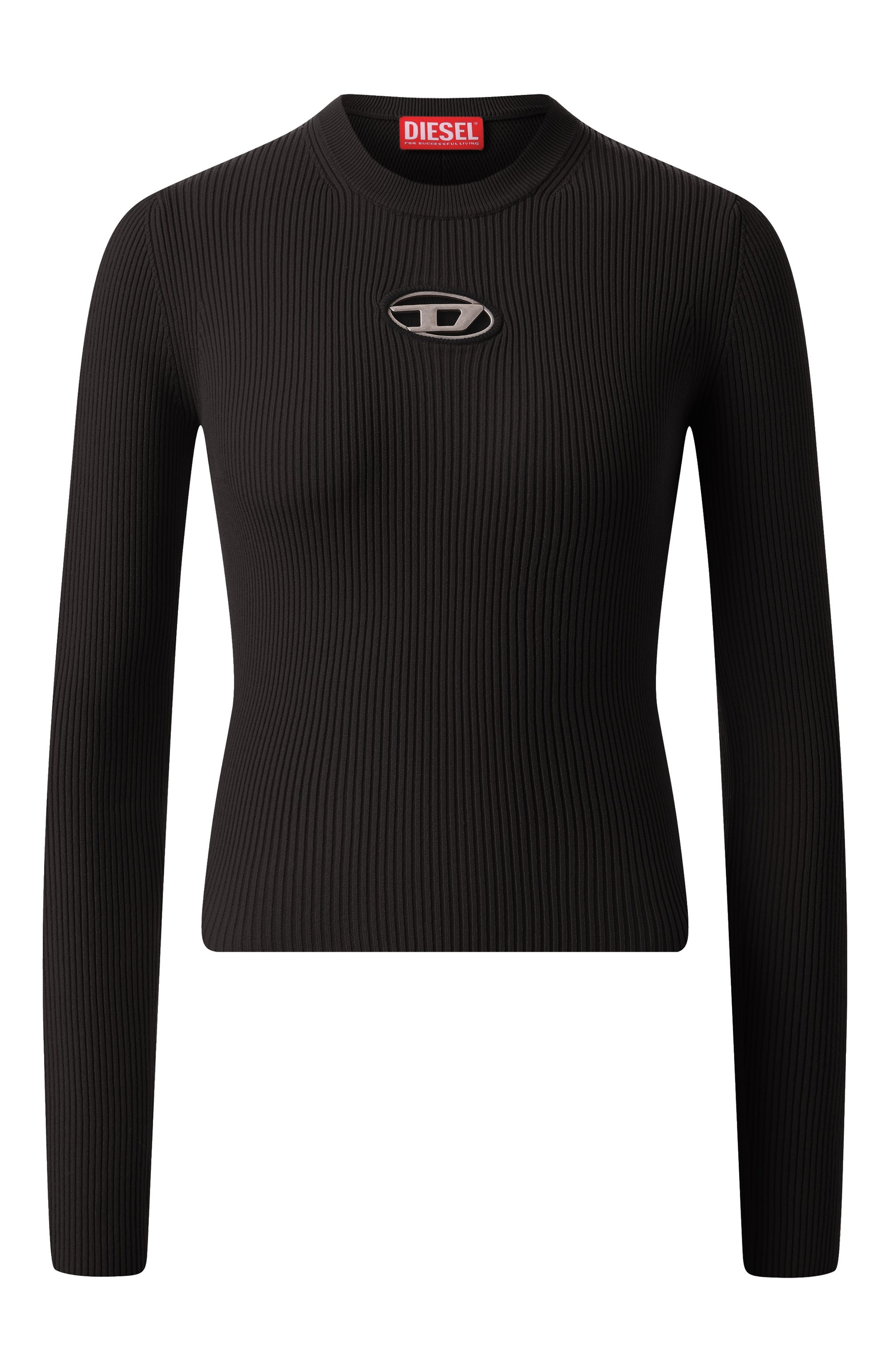 Пуловер из вискозы DIESEL черного цвета по цене 33400 руб., арт. A15328/0DLAX, фото 1 Пуловер из вискозы DIESEL, арт. A15328/0DLAX, фото 1