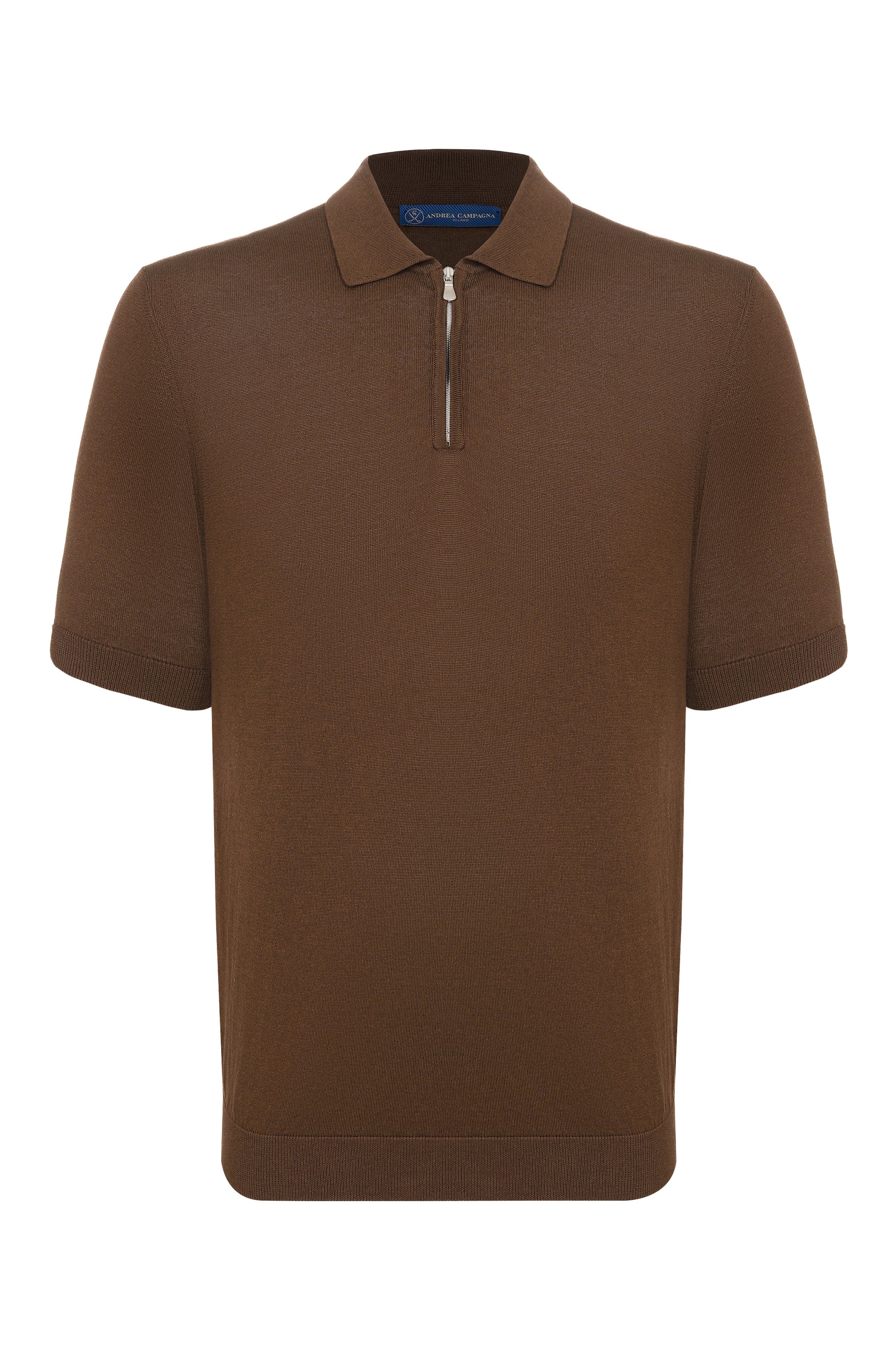 Поло из шелка и хлопка ANDREA CAMPAGNA, арт. M5425-1031, фото 1