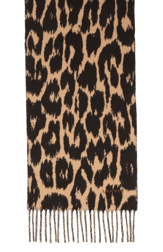 Шарф из шерсти и кашемира Lanvin 710009488 Леопардовый  710009488 Фото 4