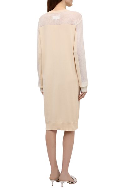 Хлопковое платье MAISON MARGIELA кремового цвета по цене 58300 руб., арт. S51CU0252/S17676, фото 4 Хлопковое платье MAISON MARGIELA, арт. S51CU0252/S17676, фото 4