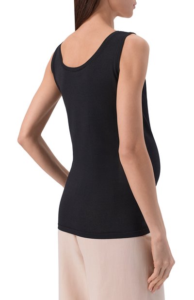 Топ из вискозы PIETRO BRUNELLI черного цвета по цене 16550 руб., арт. MEG039/VIGCRE, фото 4 Топ из вискозы PIETRO BRUNELLI, арт. MEG039/VIGCRE, фото 4