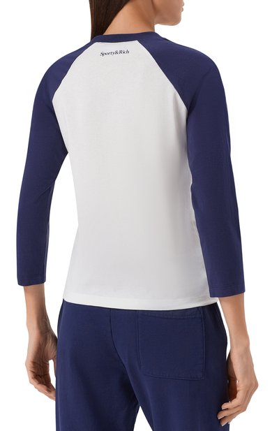 Хлопковый лонгслив sporty & rich x ucla SPORTY AND RICH, арт. T0046615639WH50, фото 4