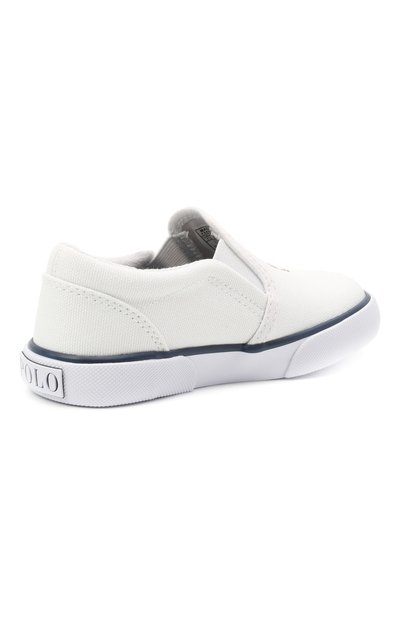 Текстильные слипоны POLO RALPH LAUREN белого цвета по цене 6340 руб., арт. 12-RF103092/T0DDLER, фото 3 Текстильные слипоны POLO RALPH LAUREN, арт. 12-RF103092/T0DDLER, фото 3